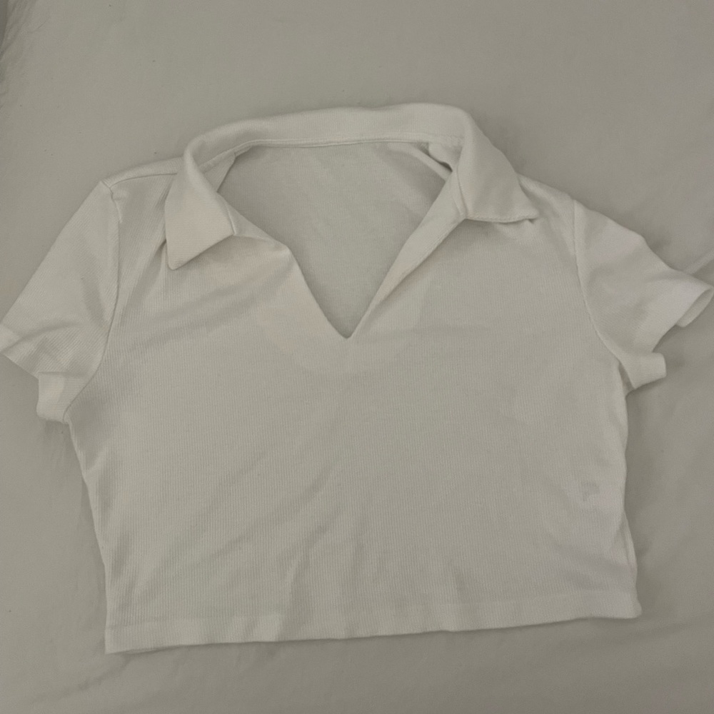 White Collard Top